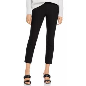 VINCE Stitch Seamed Slim Ankle Pants Small Black Modern Minimalist Workwear